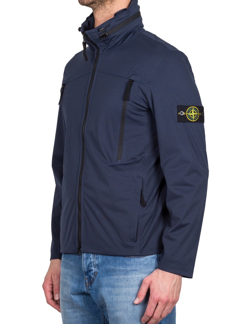 Stone Island light Soft-Shell SI check grid jacket - water & wind resistant